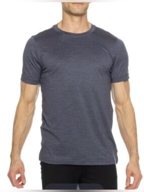 Gaiam Everyday Basic Crew T-shirt in cool heather gray - men small